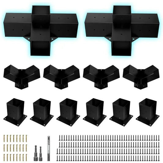 Hign-Concerned Pergola Bracket Kit Gazebo 3-Way 4-Way