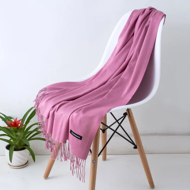 Sanmaihuacn Pashmina Scarf Cashmere Feel Headscarf Winter