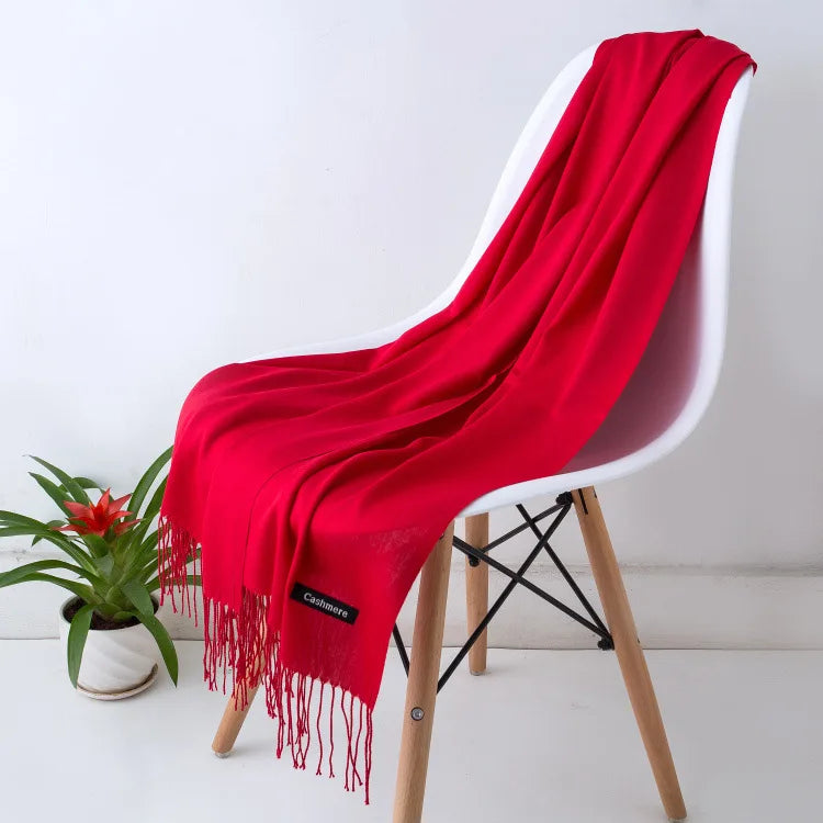 Sanmaihuacn Pashmina Scarf Cashmere Feel Headscarf Winter