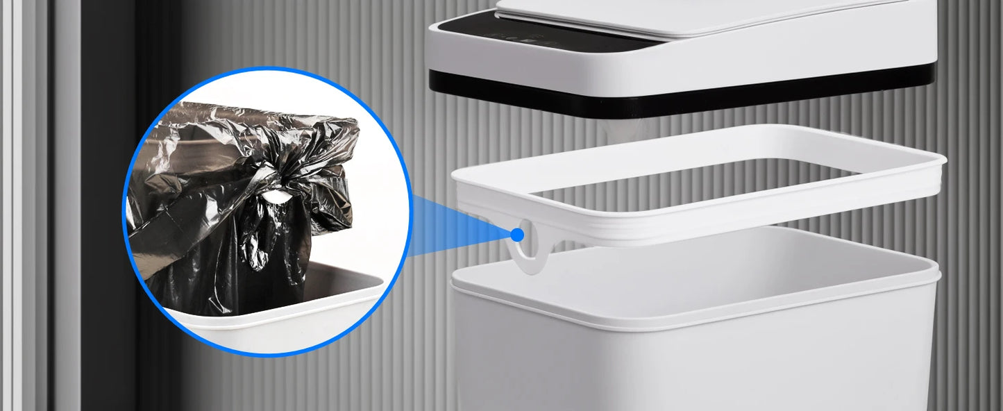 NONECN 2 Pack 12L Touchless Motion Sensor Trash Cans With Lid