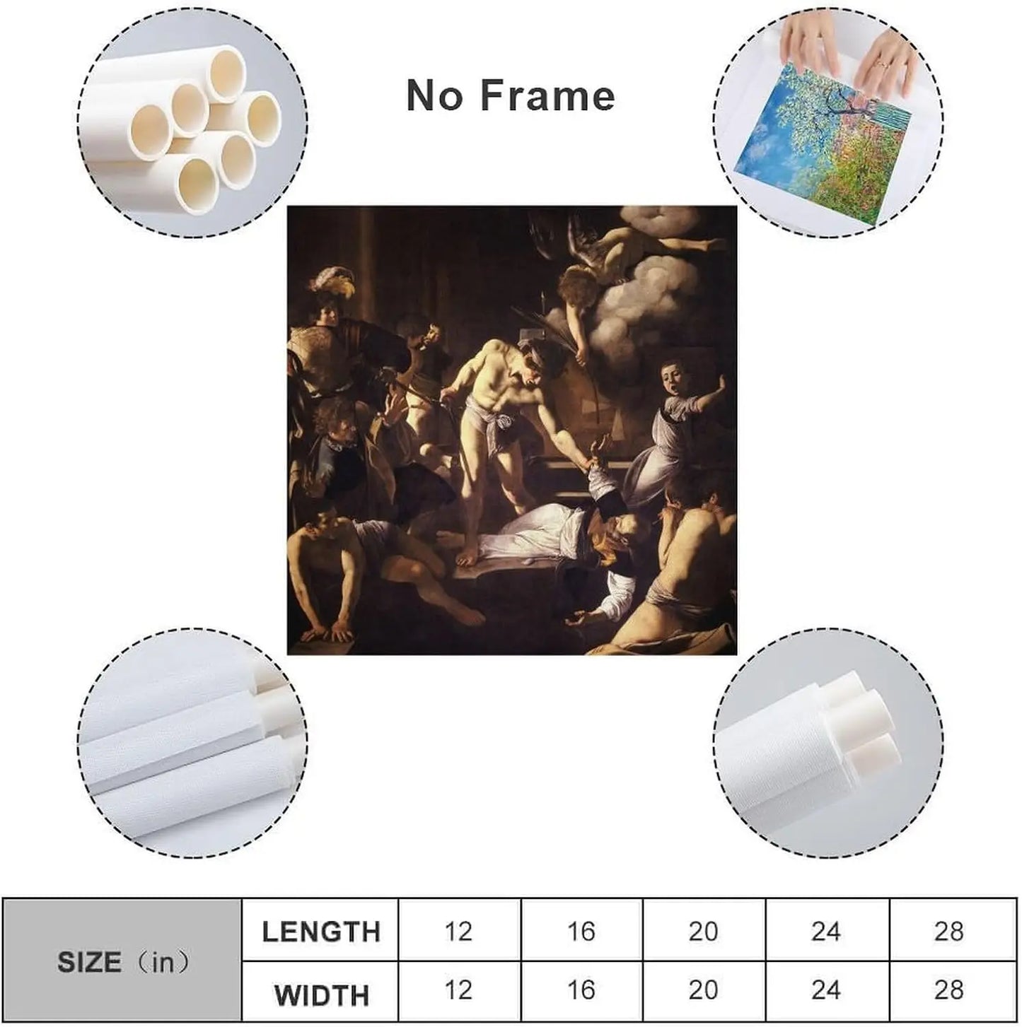 Hign Concerned Martyrdom Of Saint Matthew Caravaggio Canvas