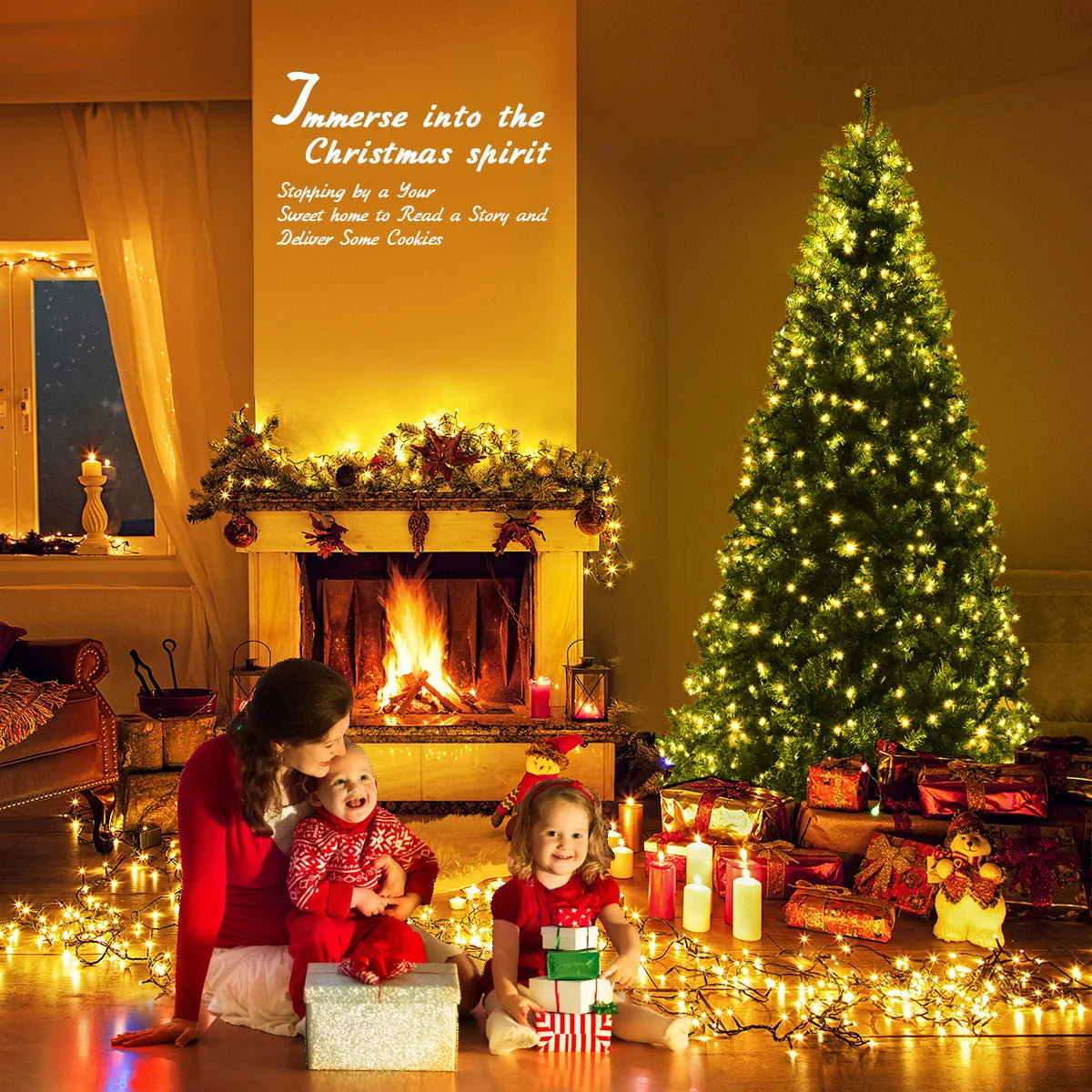Multigote Prelit Christmas Tree With 500 LED Lights Stand