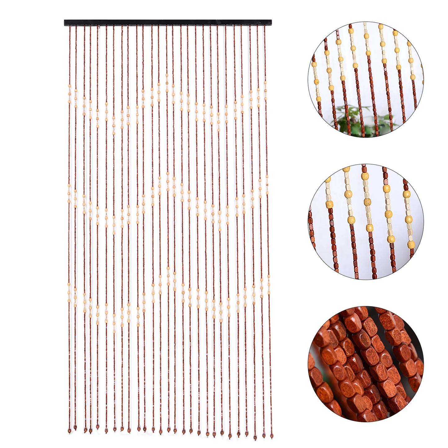 Hign-concerned Bamboo Wood Macrame Curtains Eco Friendly