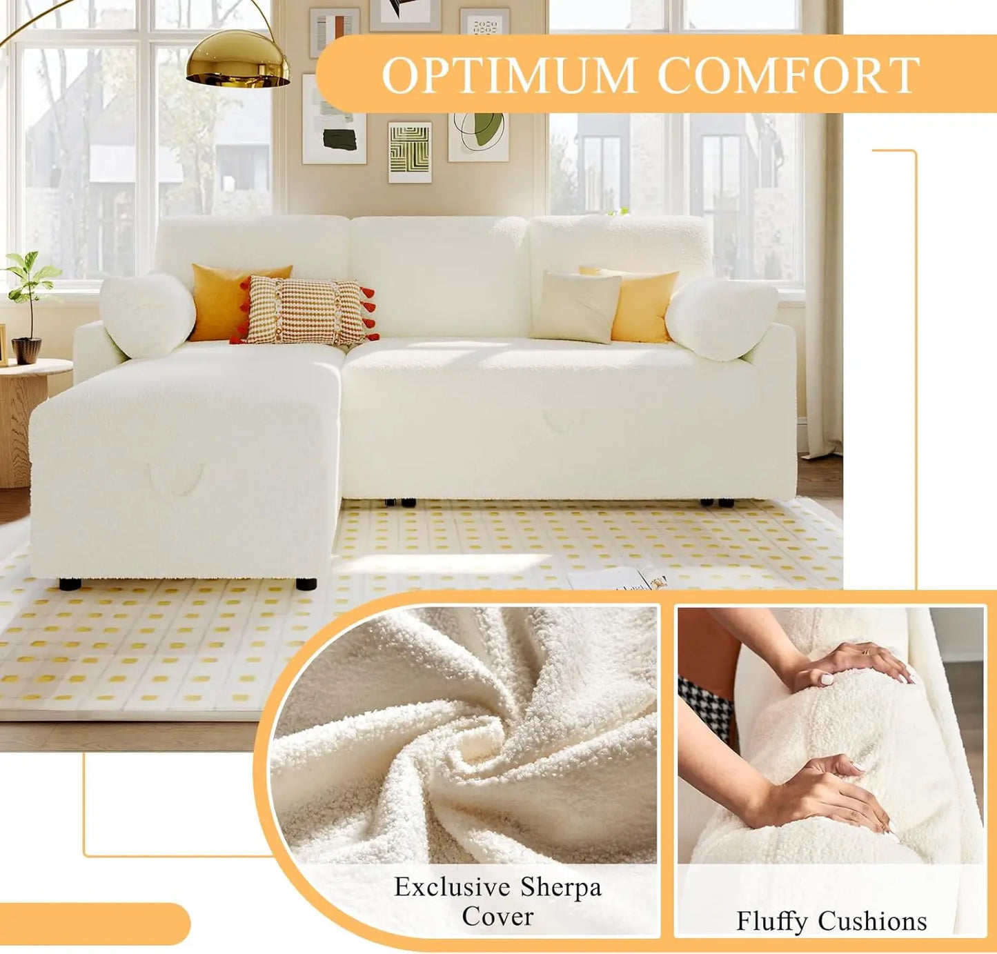 Hign-concerned Sleeper Sofa Bed 2 In 1 Pull Out Couch