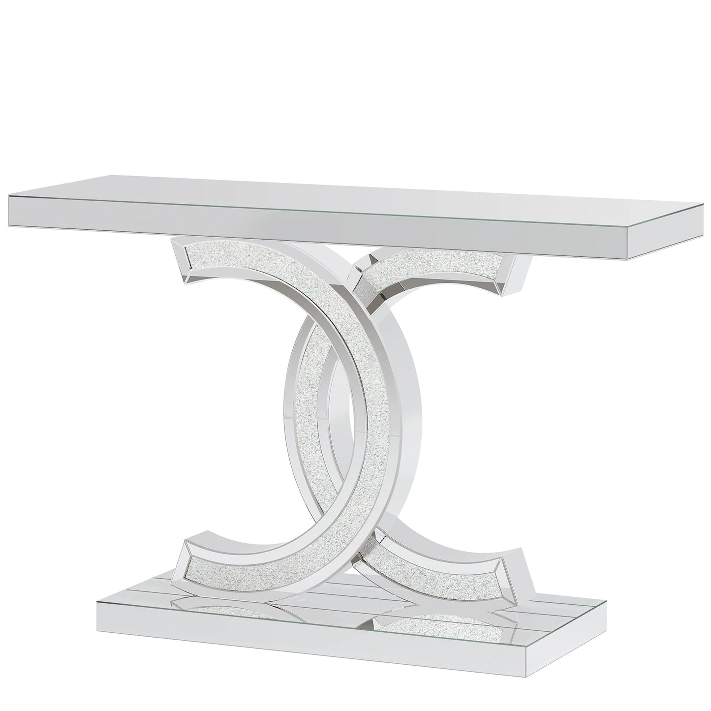 Tribesigns Modern Entryway Console Table With Geometric Metal Legs
