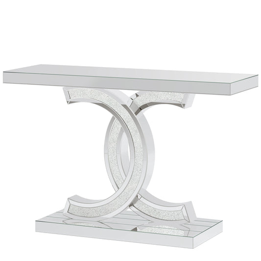 Tribesigns Modern Entryway Console Table With Geometric Metal Legs