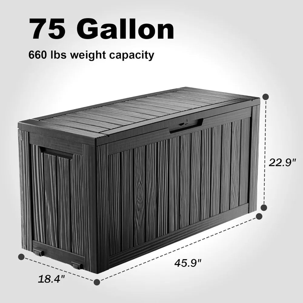 Hign Concerned Resin Deck Box Lockable Outdoor Storage