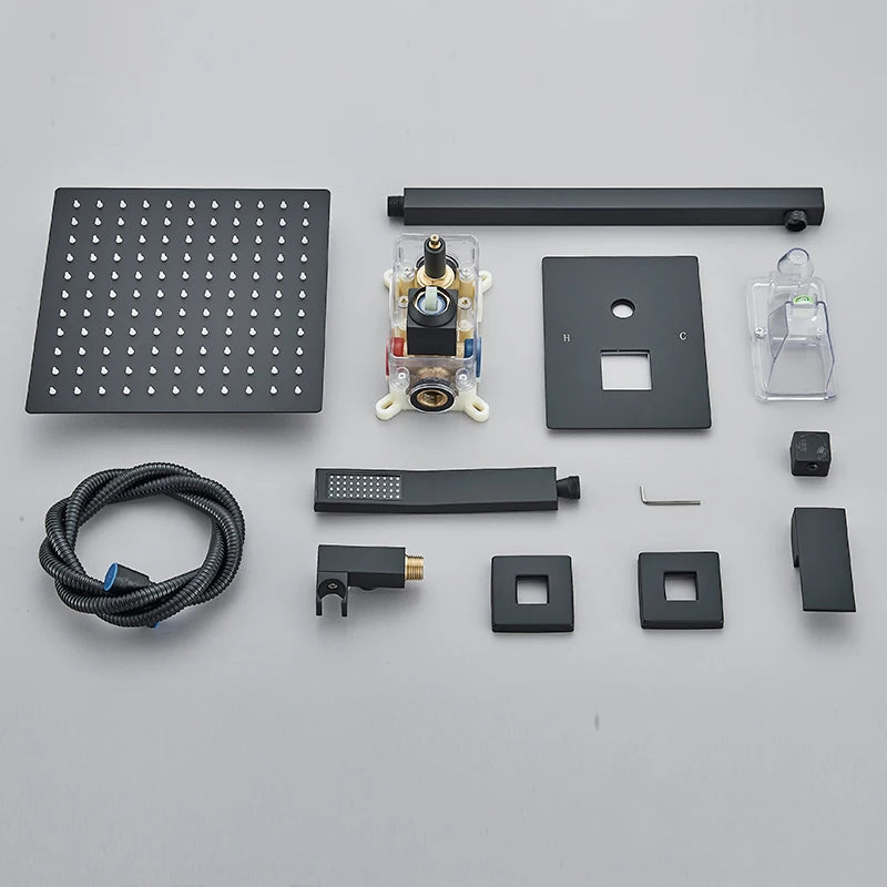 Quyanre Concealed InWall Digital Shower Faucet System With Tub Spout