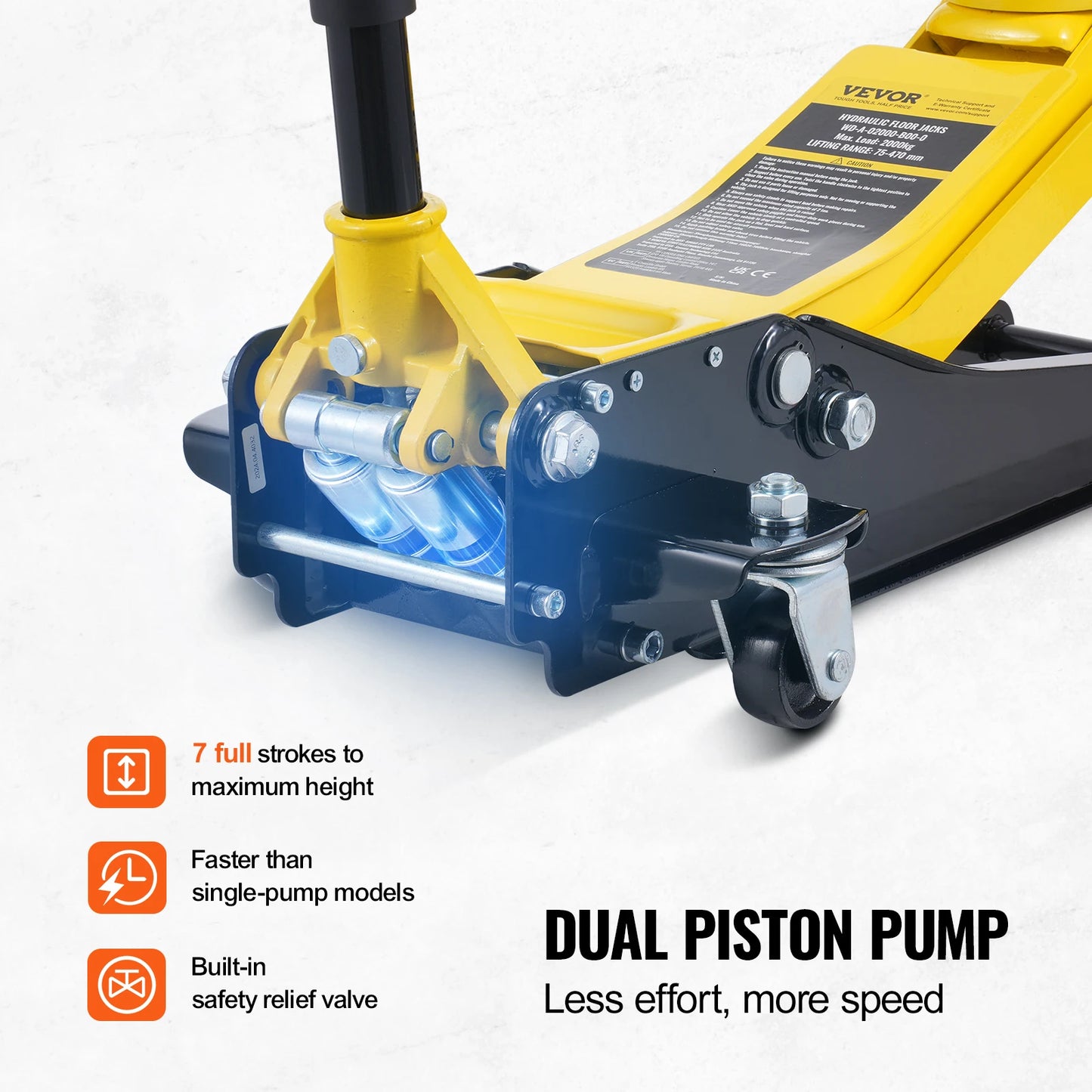 SucceBuy Low Profile Floor Jack Heavy Duty Hydraulic Car Jack