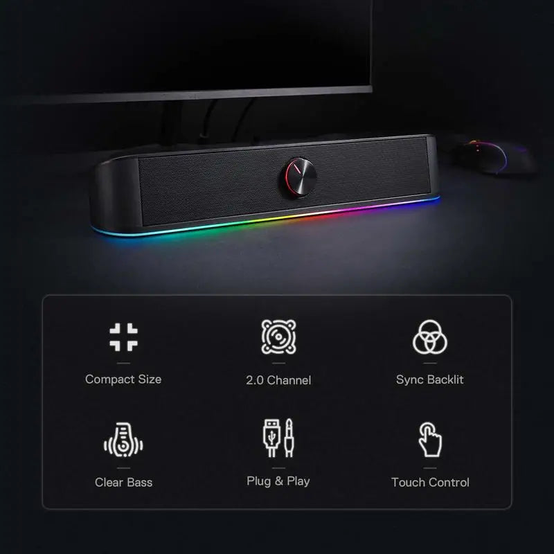 Redragon GS560 Adiemus RGB USB Desk Soundbar Speaker