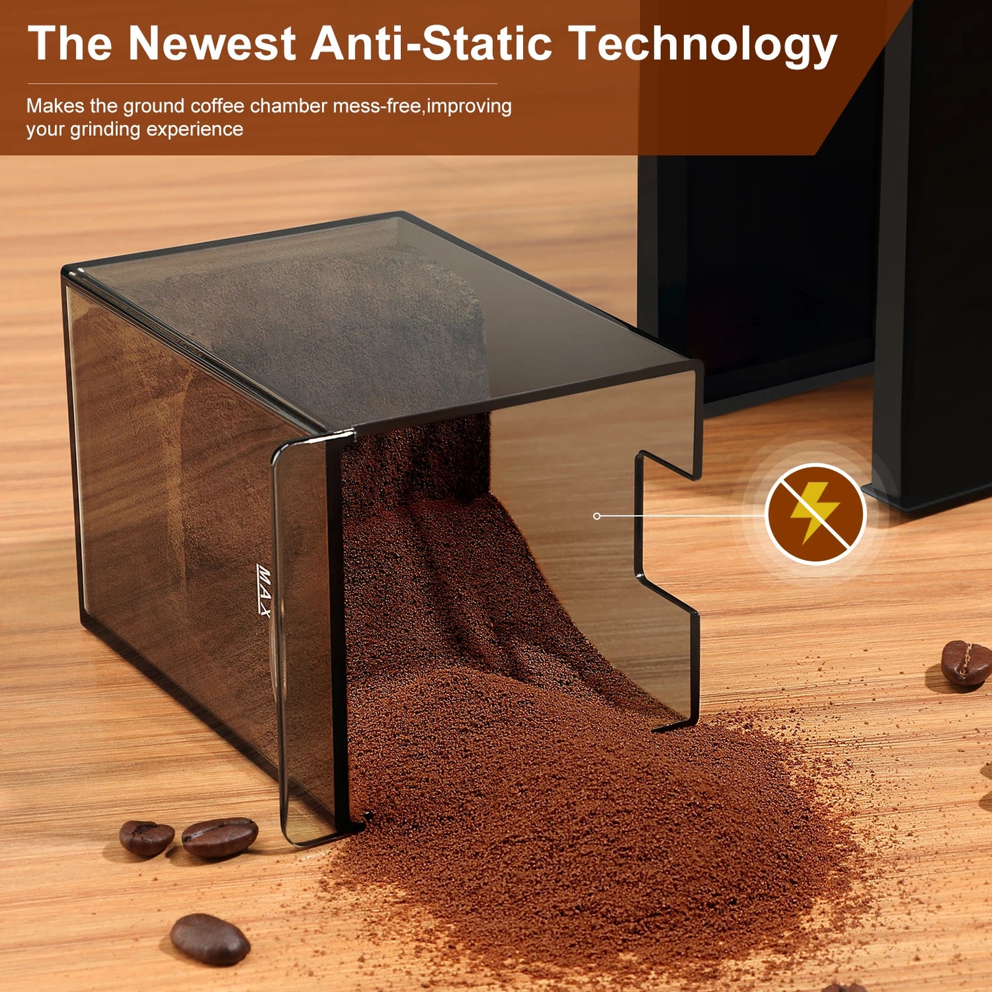 KIRAINAFLY Automatic Burr Mill Coffee Grinder Espresso