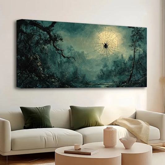 Hign-concerned Halloween Horror Forest Spider Wood Frame