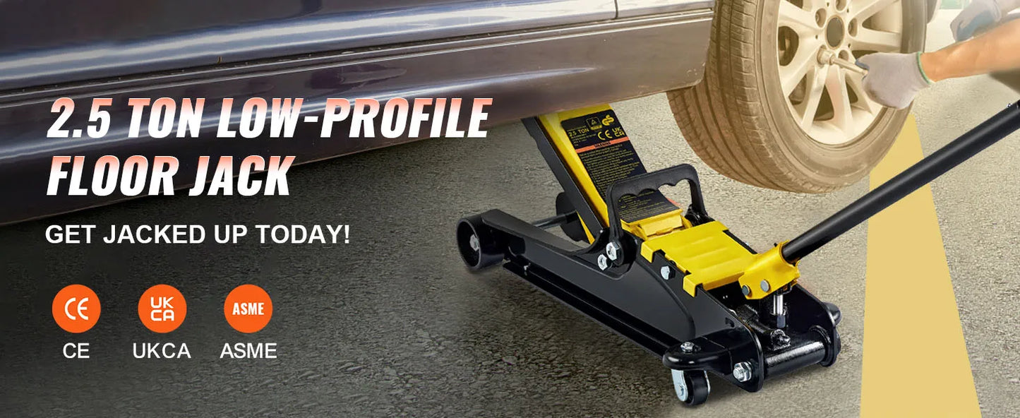 SucceBuy Two And A Half Ton Floor Hydraulic Jack Pneumatic Low Profile Steel