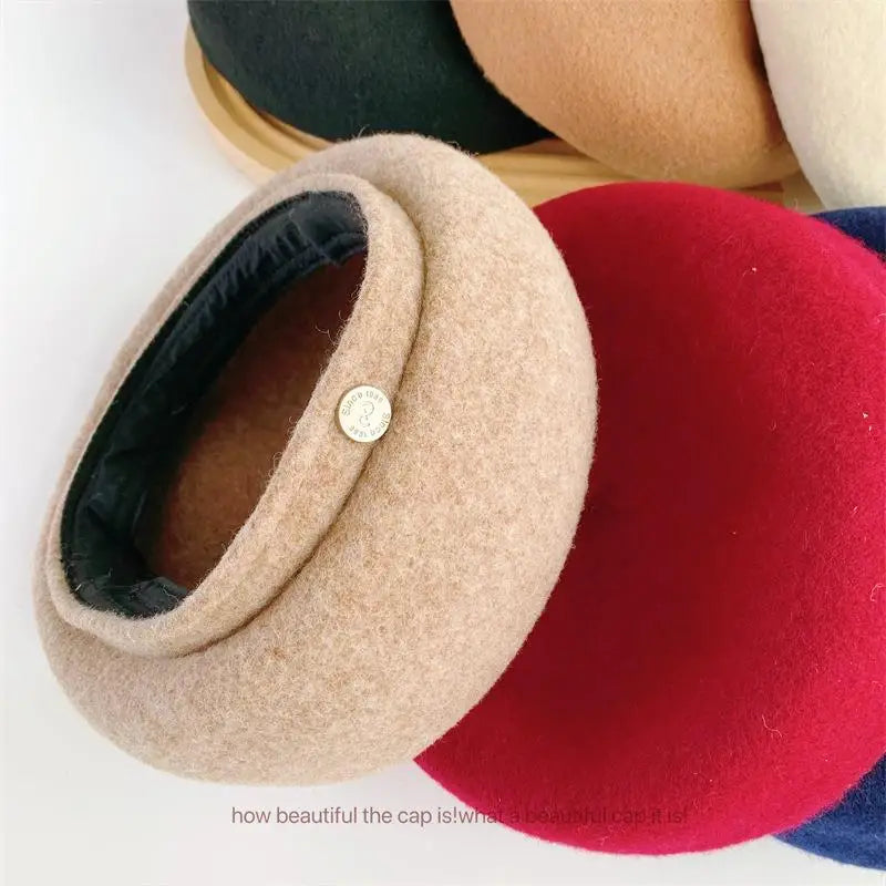 Women's French Art Retro Wool Beret Hat Autumn Winter