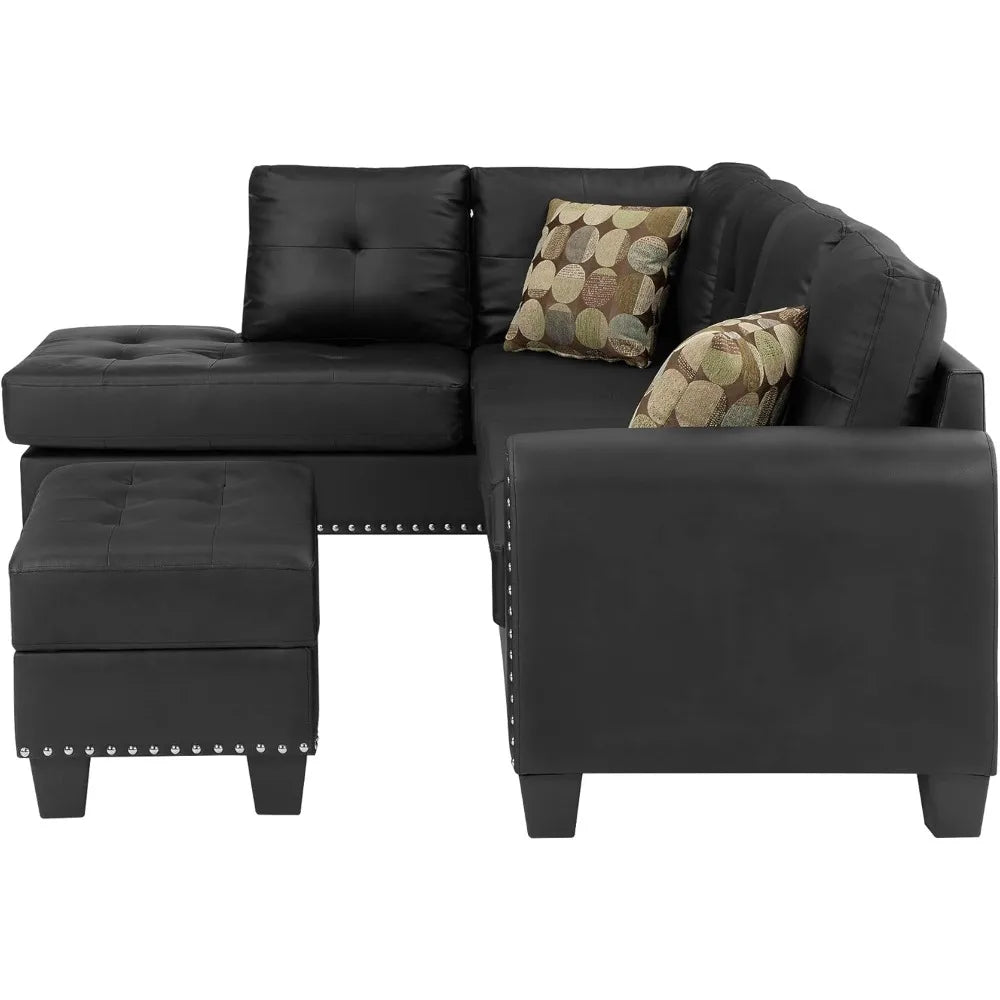 TANGXU L Shaped Sectional Sofa Set With Storage Ottoman