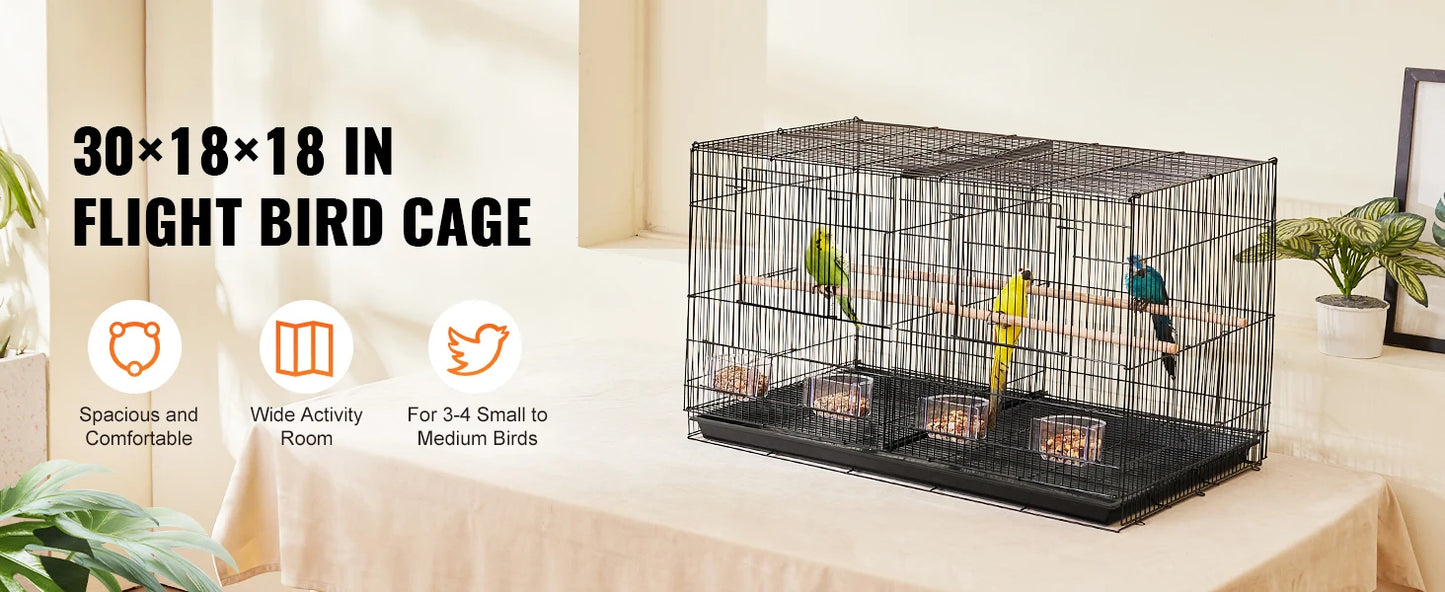 SucceBuy Flight Bird Cage Travel Stackable Divided Cage With Handle