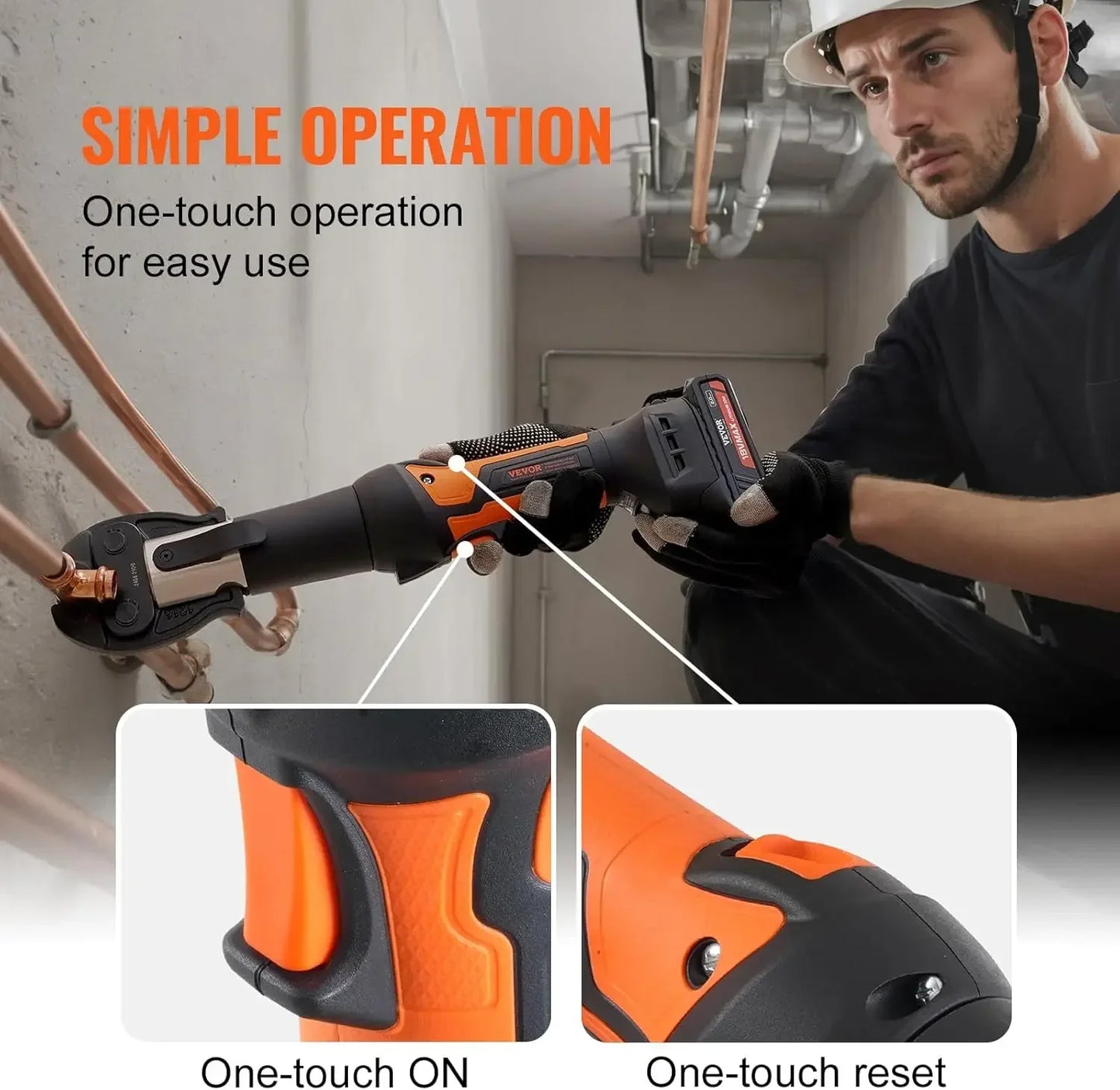XMSJ Mini ProPress 18V Electric Pipe Crimp Tool For Copper