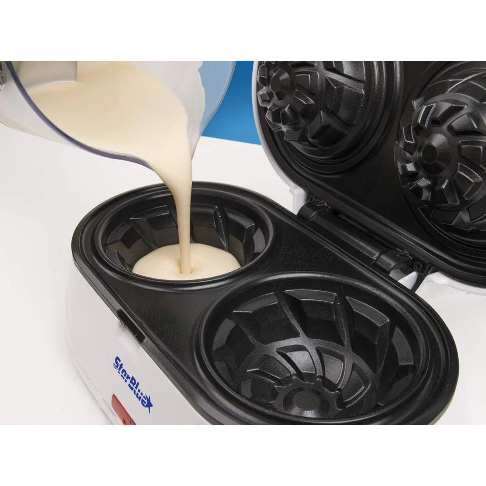 XMSJ Dual Waffle Bowl Maker Nonstick 110V Fast Cooking