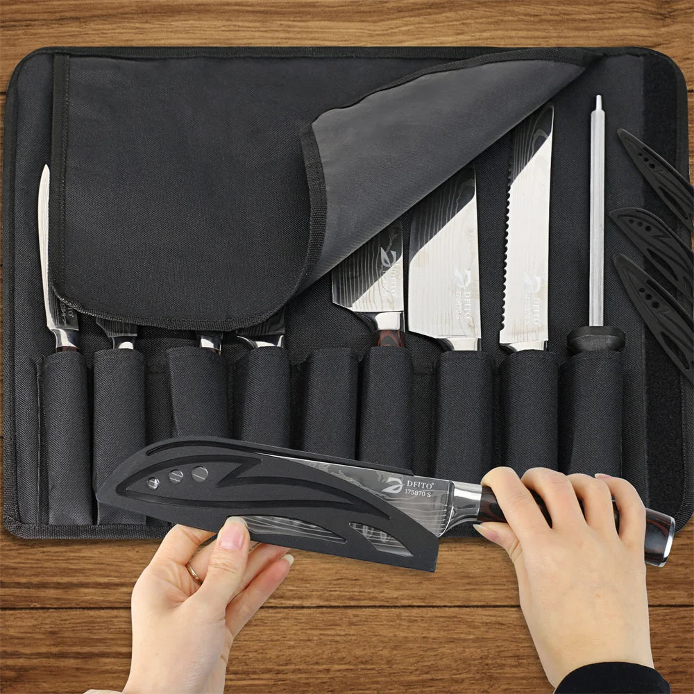 MDHAND Damascus Stainless Steel Kitchen Knife Set Pro