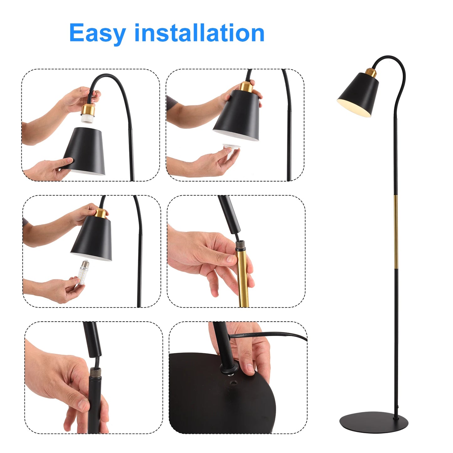 Hign-Concerned Modern Floor Lamp LED Standing Adjustable