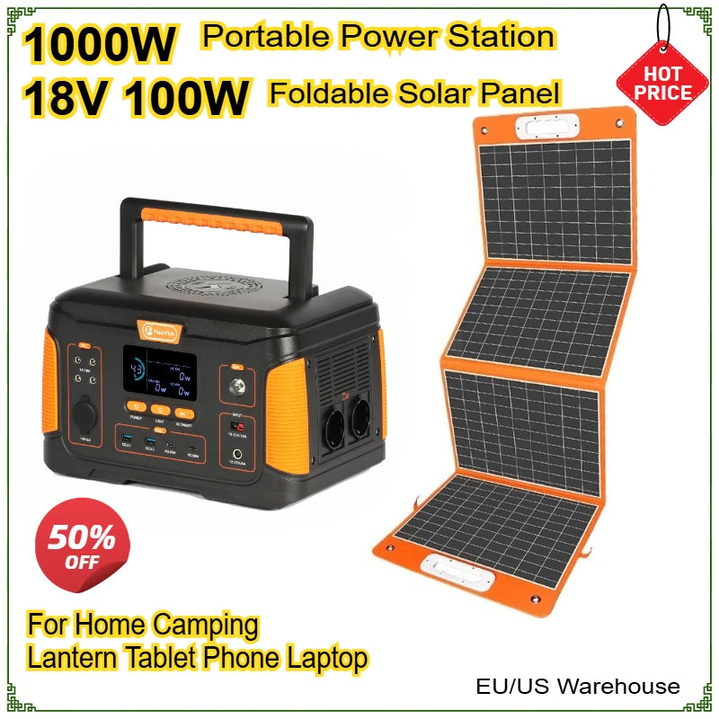 J1000 Plus Portable Power Station 1000W 932Wh Solar Kit