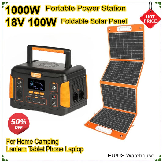 J1000 Plus Portable Power Station 932.4Wh 1000W Solar Kit