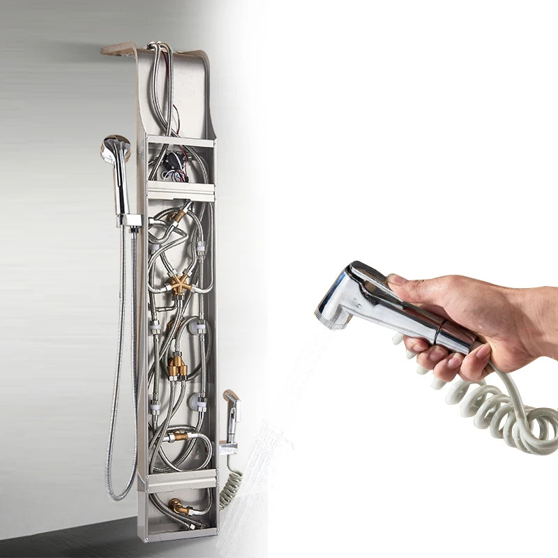 MYQualife LED Rainfall Waterfall Shower Panel System
