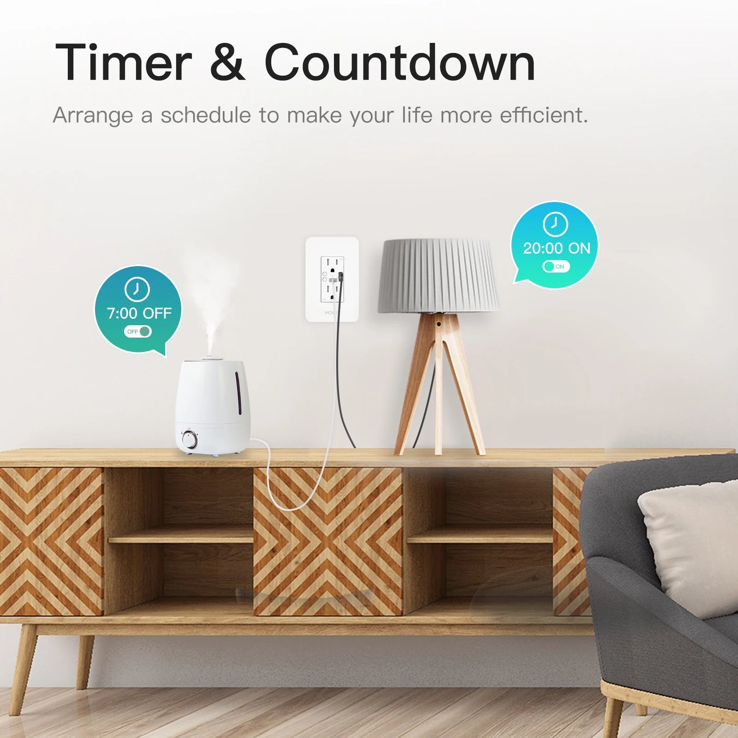 MOES WiFi Smart Wall Socket With USB Type C Alexa