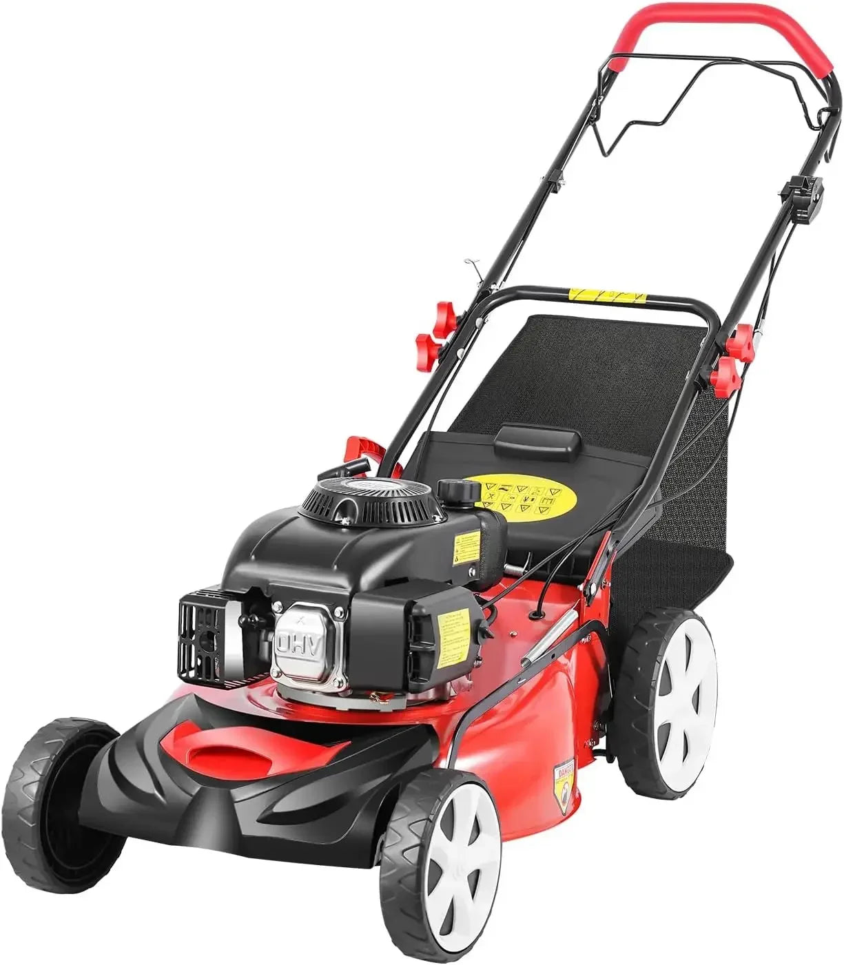 Bymaocar Gas Lawn Mower 140cc 4 Stroke 3in1 Rear Bag