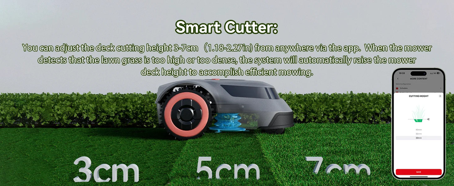 Redkey C TOF Robot Lawn Mower MGC1000 Automatic Charging