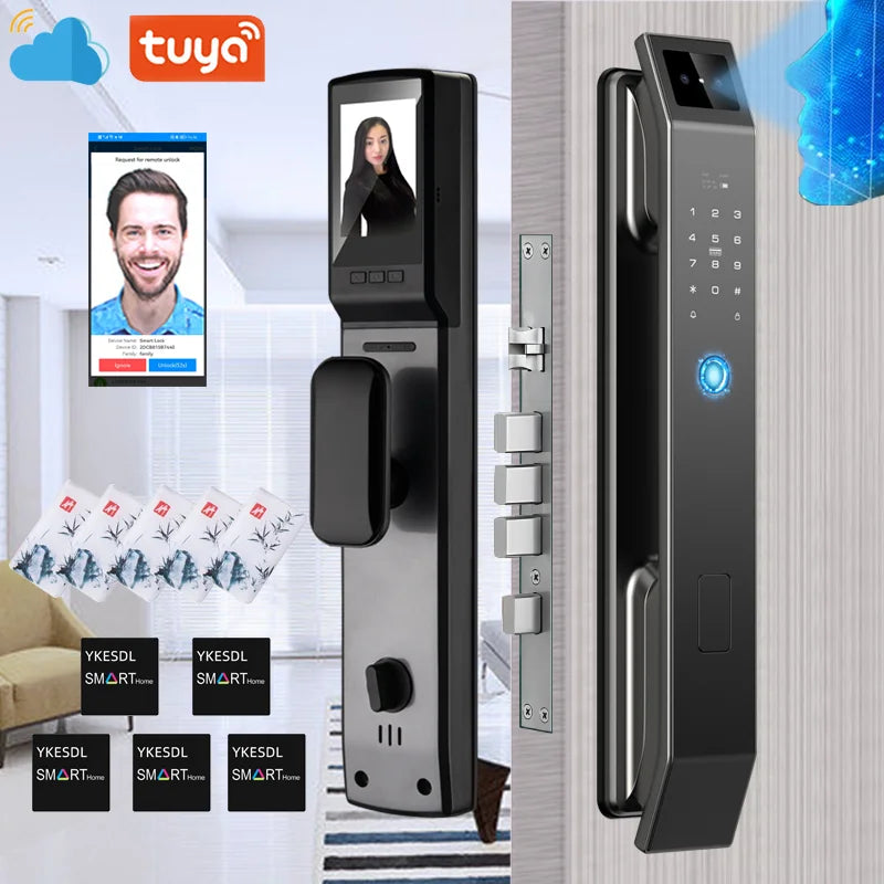 YKESDL 3D Face ID Door Lock With Camera Fingerprint