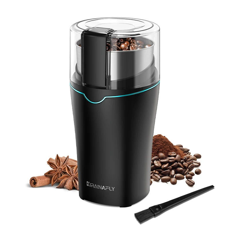 KIRAINAFLY Electric Coffee Grinder 300W With Removable Stainless Steel Cup