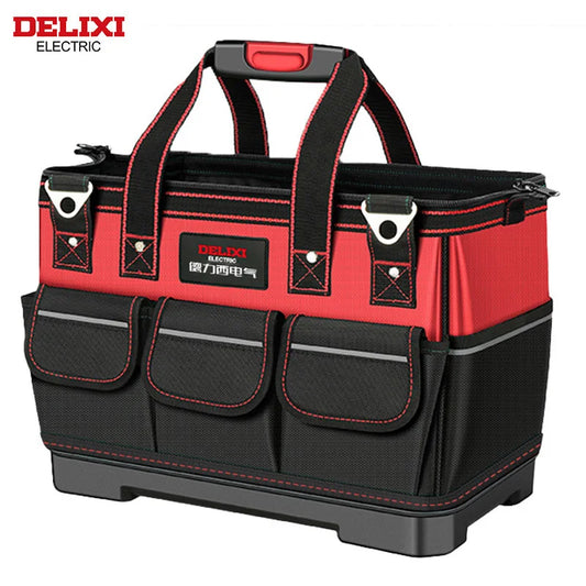 Delixi Electric Tool Bag Wide Mouth Storage Case ABS Base