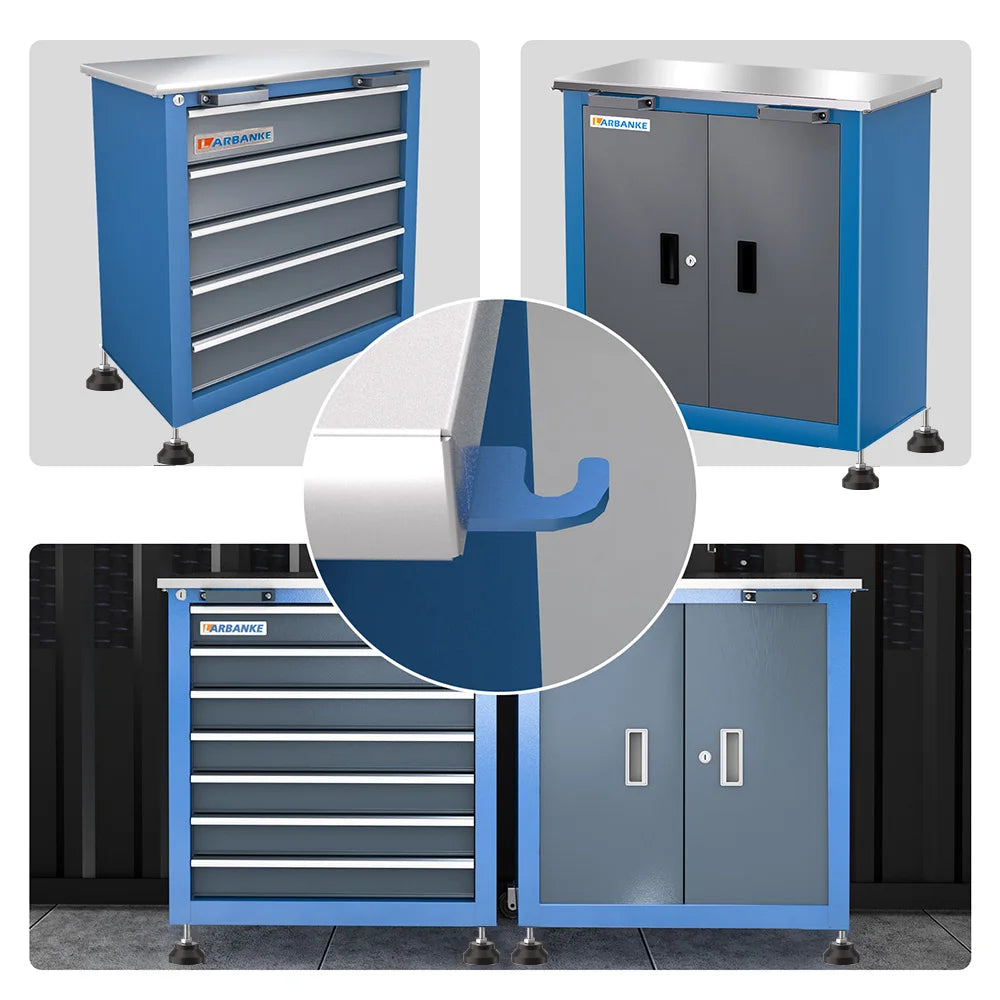 LARBANKE Combination Tool Cabinet Set 5 Drawer 7 Drawer