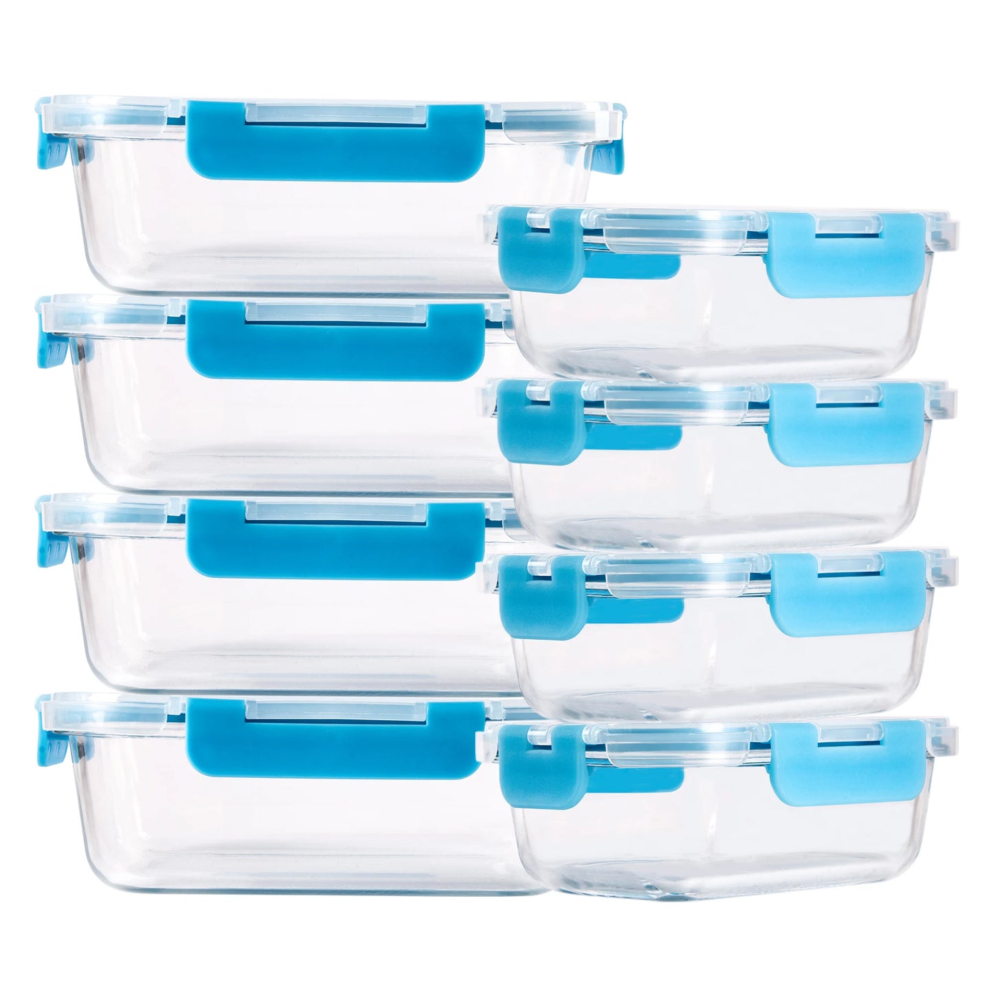 Borosilicate Glass Food Containers Leakproof Lock Lid