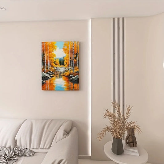 Hign-concerned Art Deco Landscape With Pine Frame Decor
