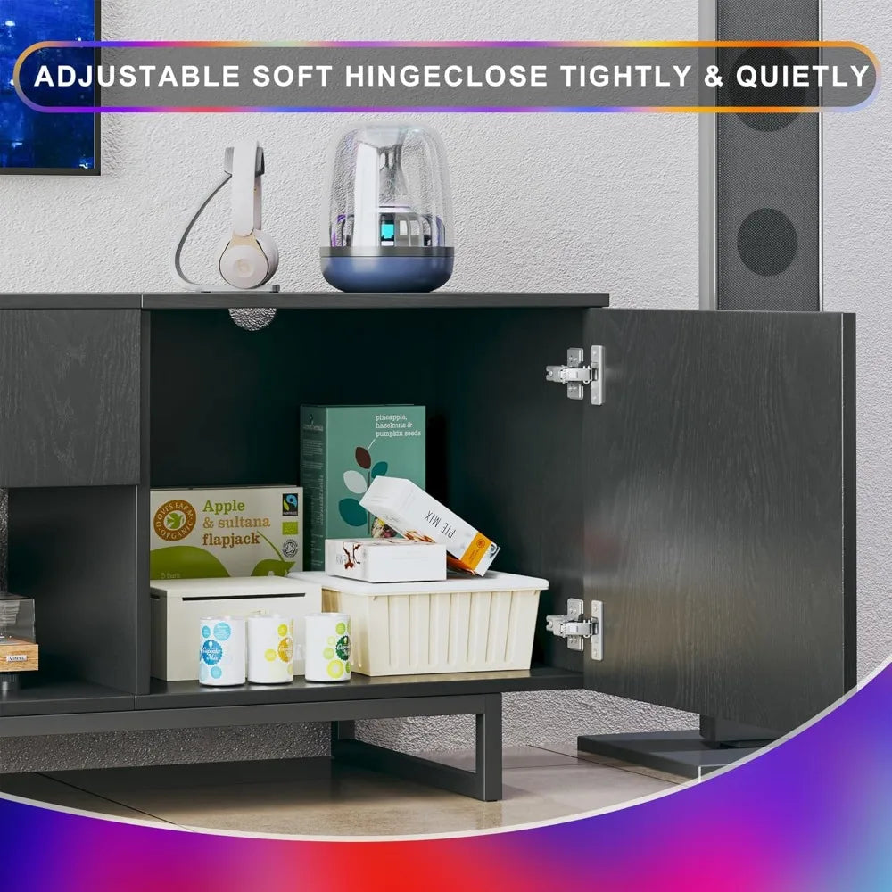 Modern TV Stand With LED Light Entertainment Center