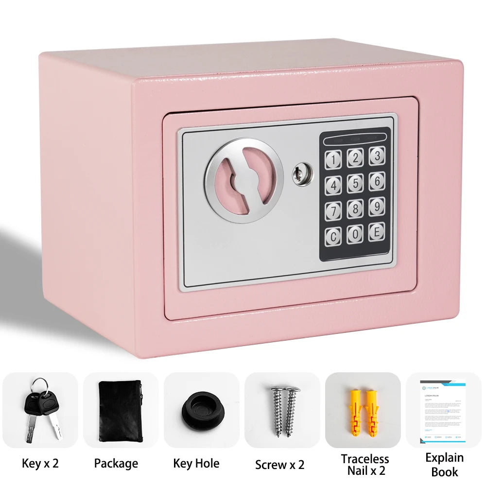 Fireproof Safe With Money Bag Digital Keypad Sensor Light