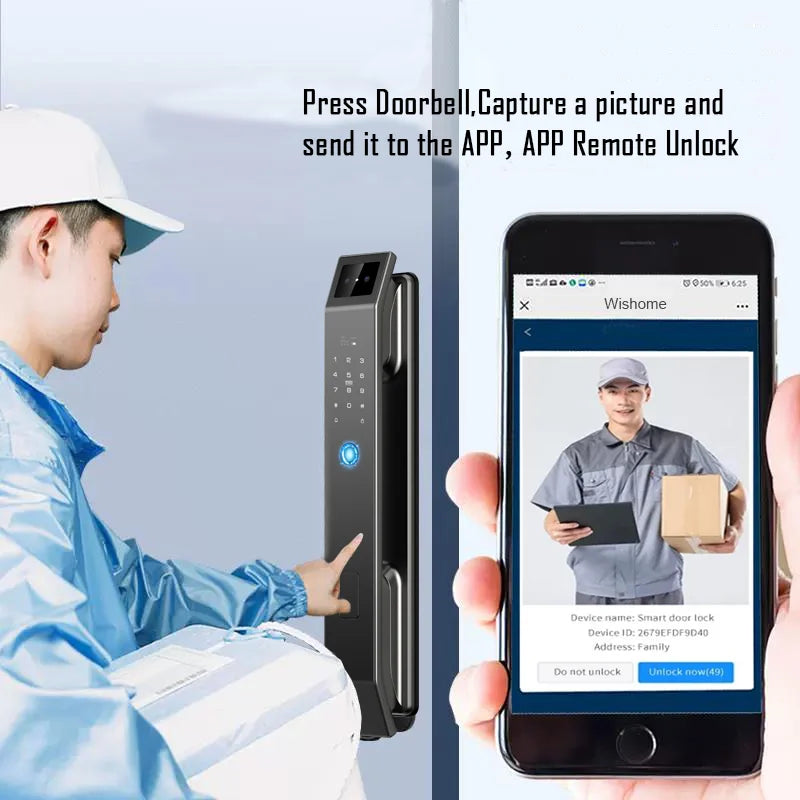 YKESDL 3D Face ID Door Lock With Camera Fingerprint