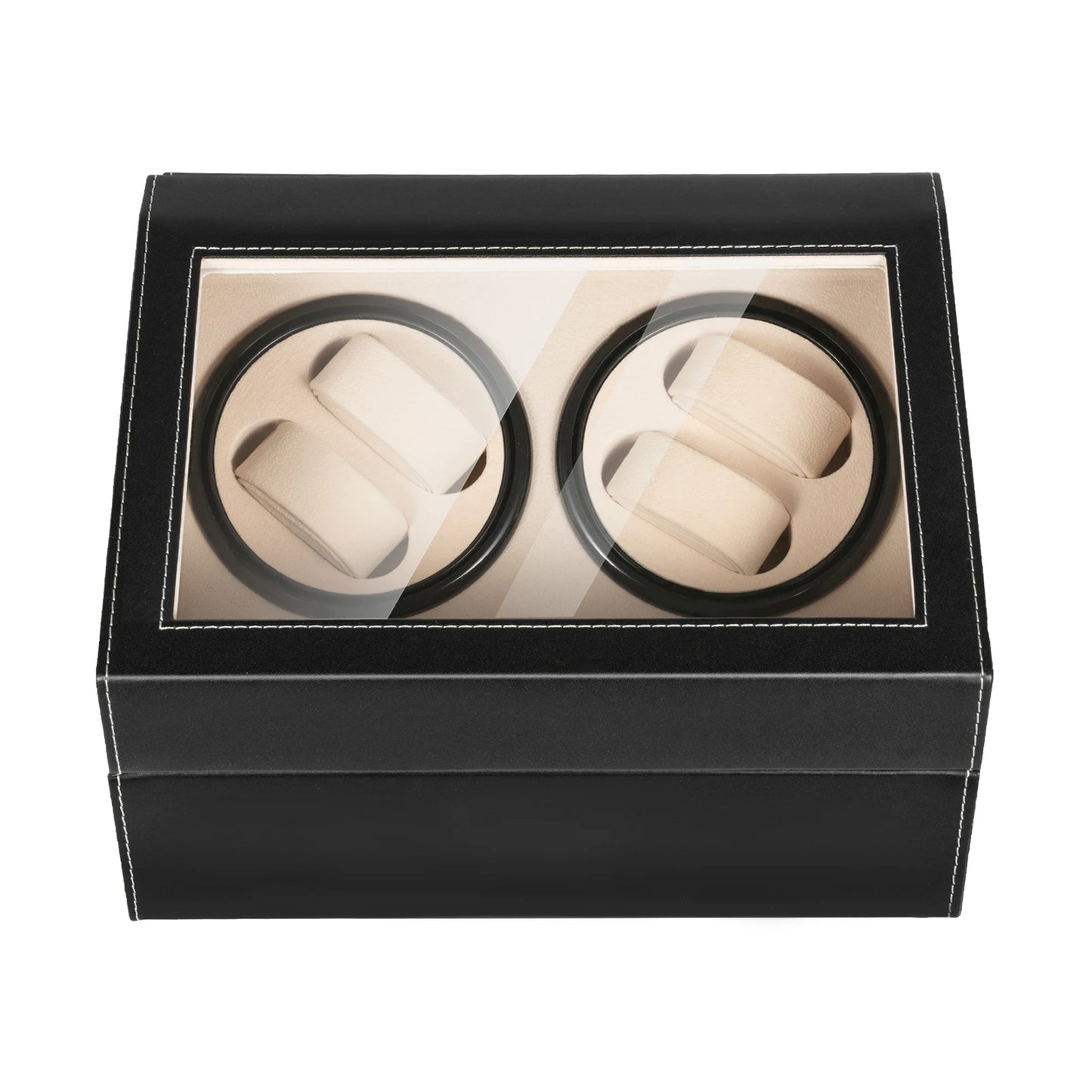 Watch Winder Box for Automatic Mechanical Watches PU Leather