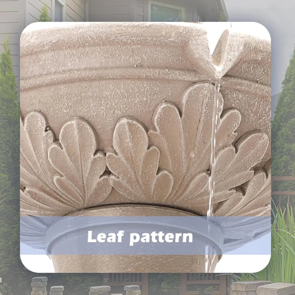 USSerenaY Outdoor Freestanding Garden Water Fountain With Pump