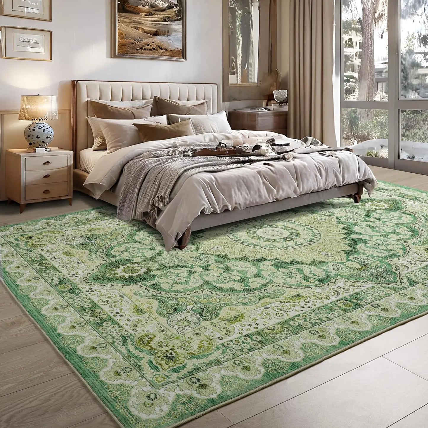 NoahasCN Nonslip Machine Washable Area Rug Living Room