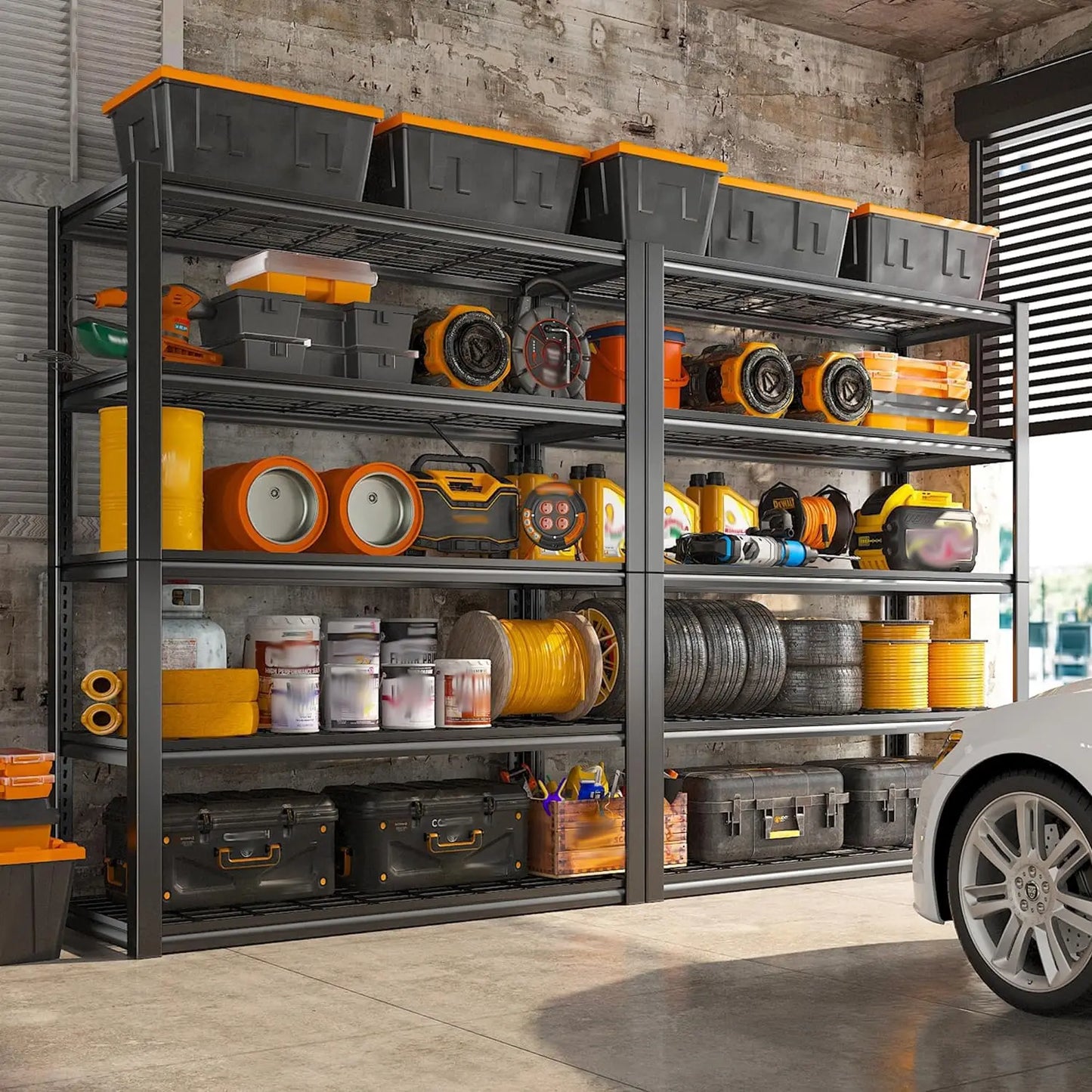 Heavy Duty 5 Tier Adjustable Metal Shelving Unit
