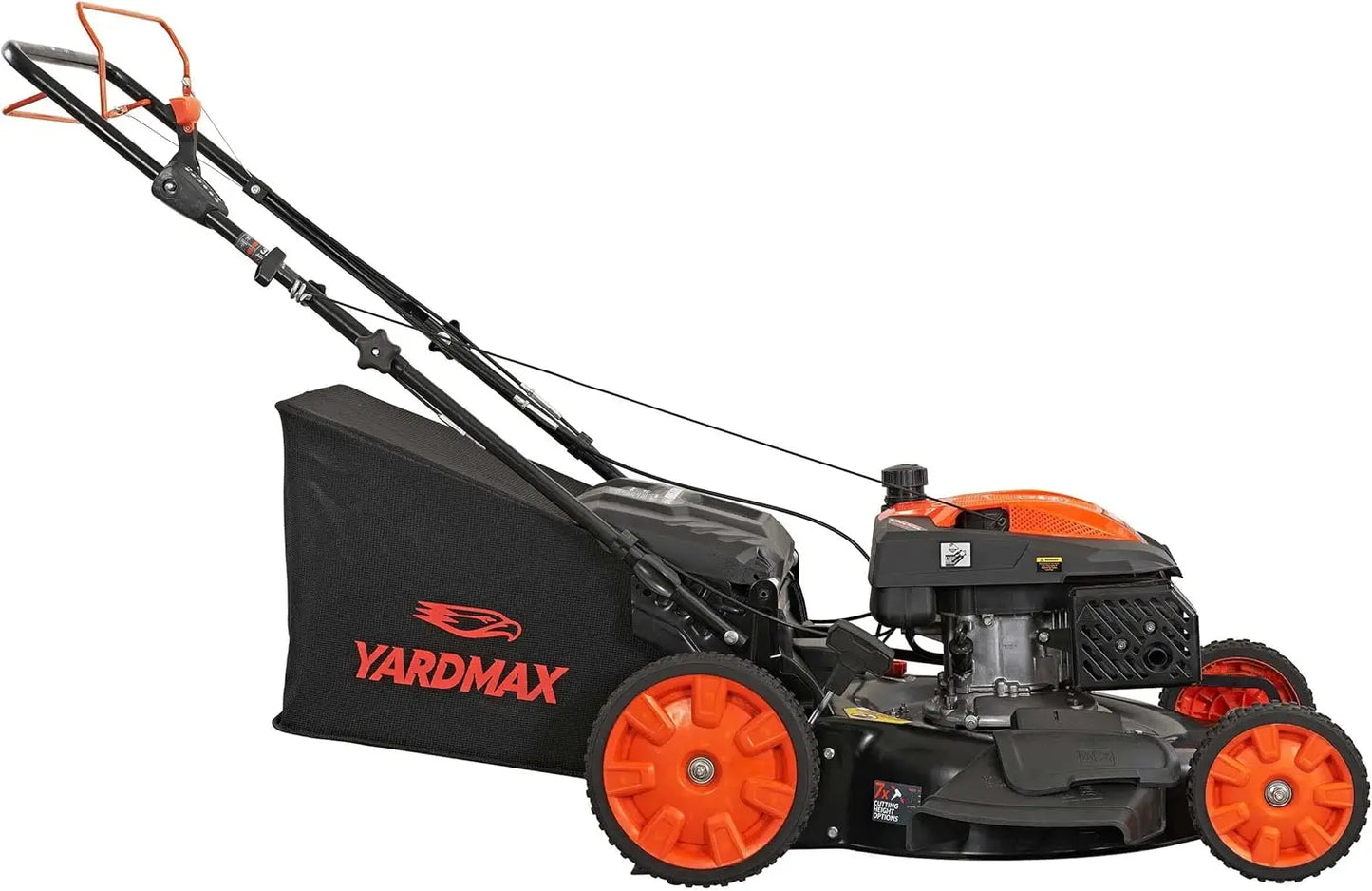 XMSJ Gas Lawn Mower Pace 201cc 6 Speed CVT High Wheel RWD