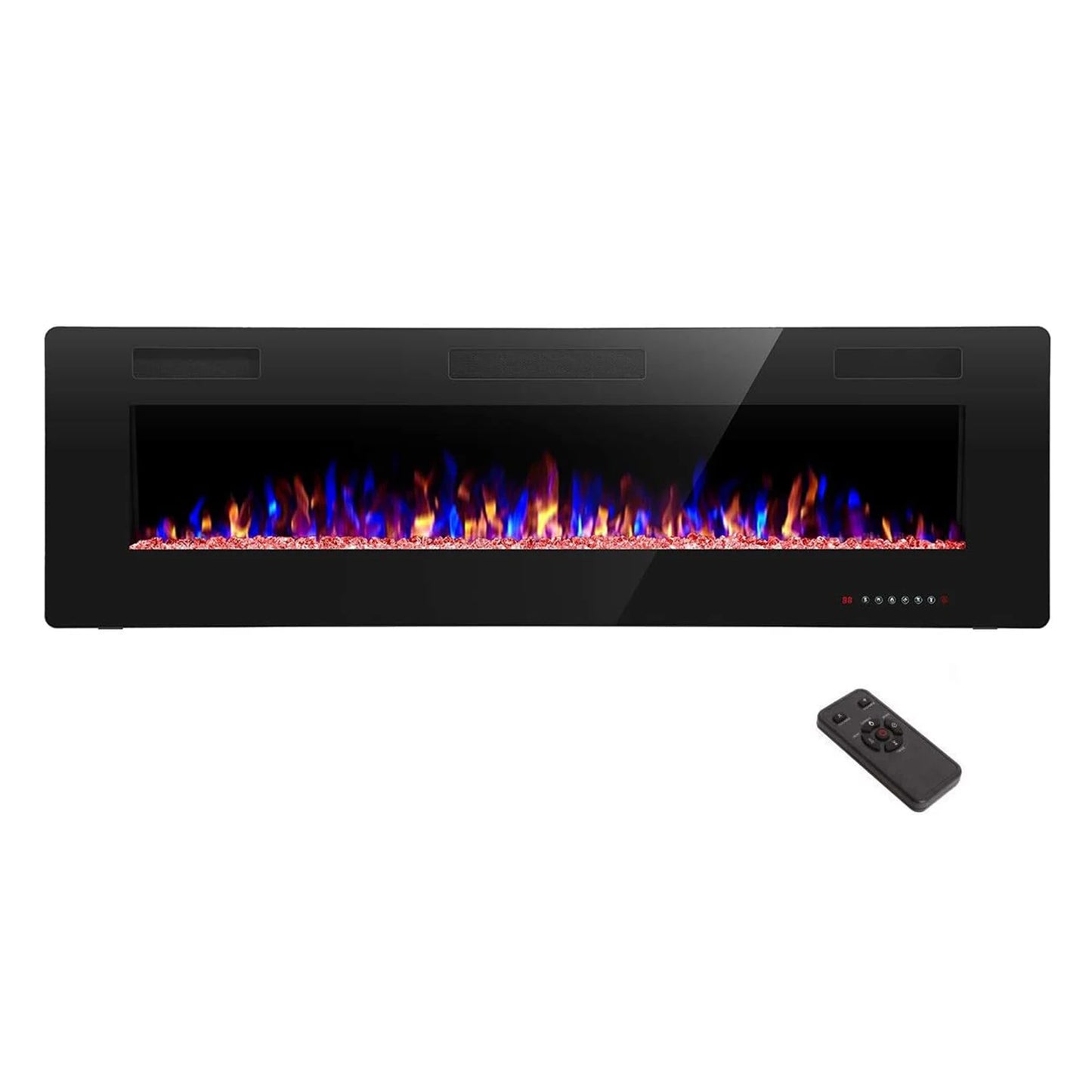 HiMISSH Wall Mounted Electric Fireplace With Remote And Touch Screen