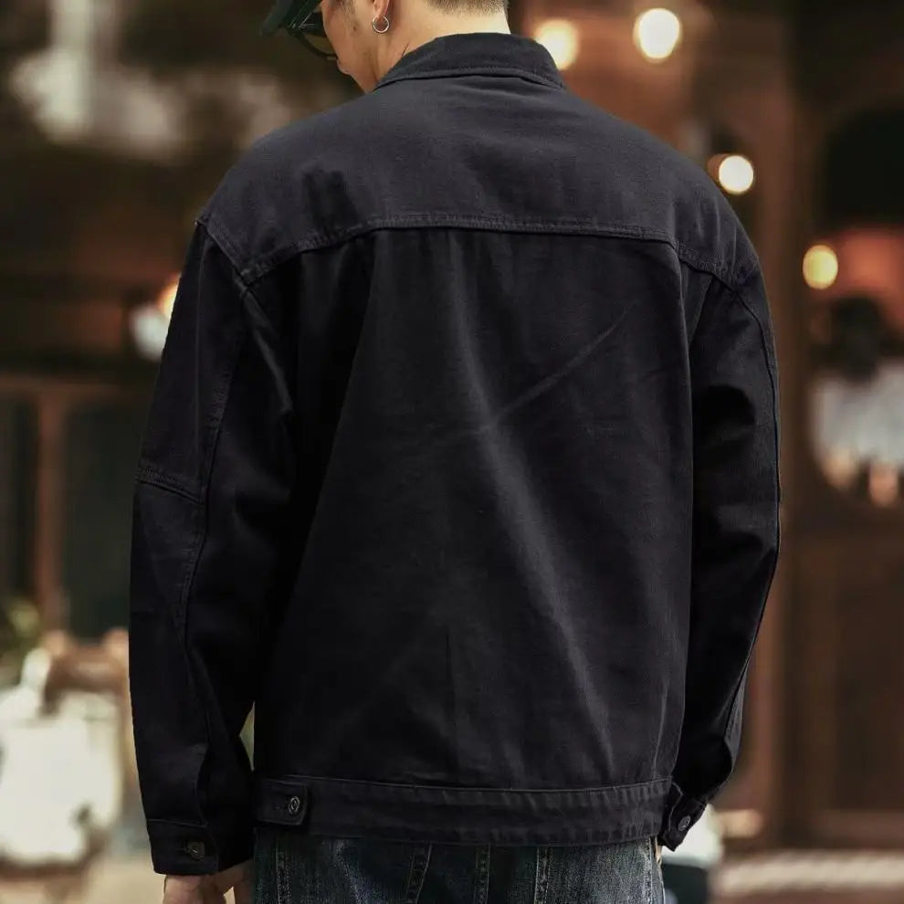 CN Zhejiang Vintage Denim Jacket For Men Autumn Winter