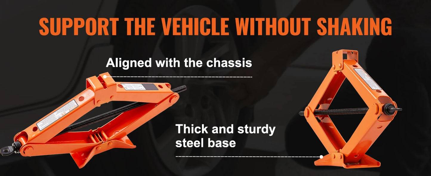 SucceBuy Scissor Jack 2.5 Ton Lift For Cars SUVs Portable