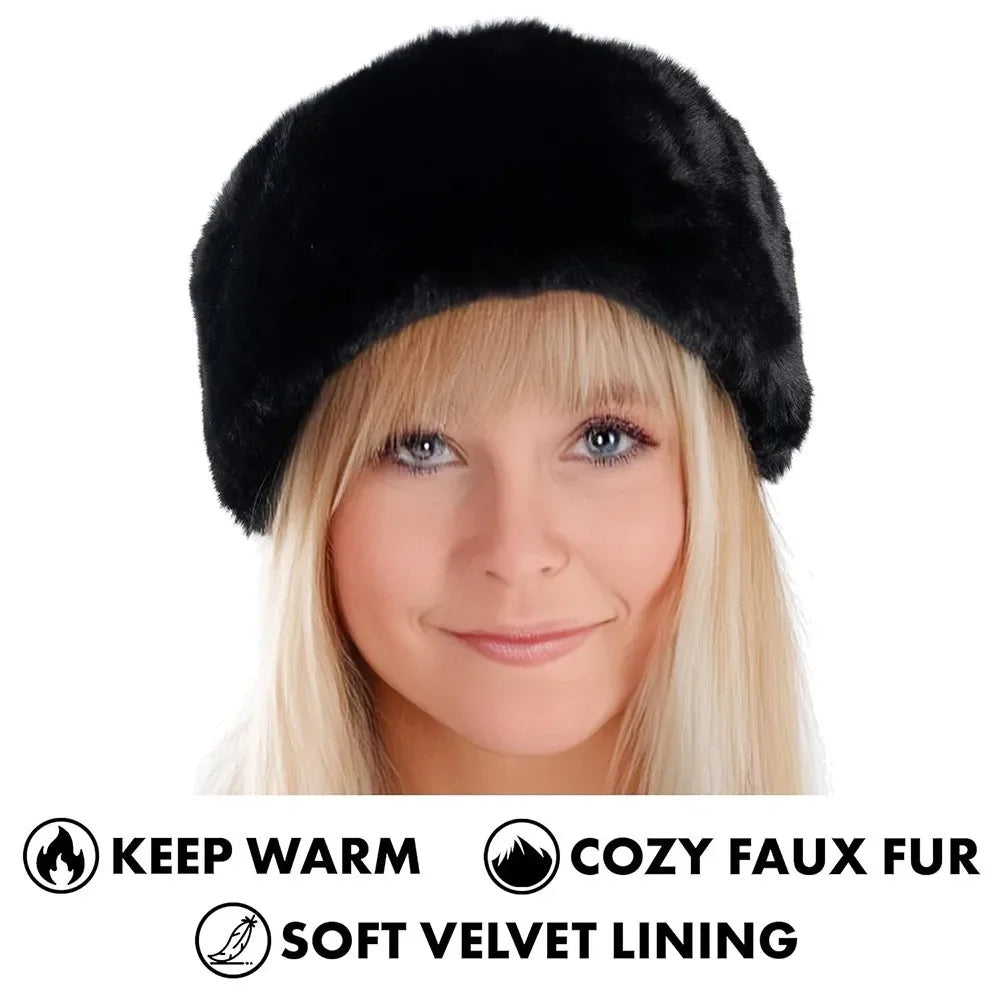Fluffy Wide Headband Hair Band With Soft Imitation Fur