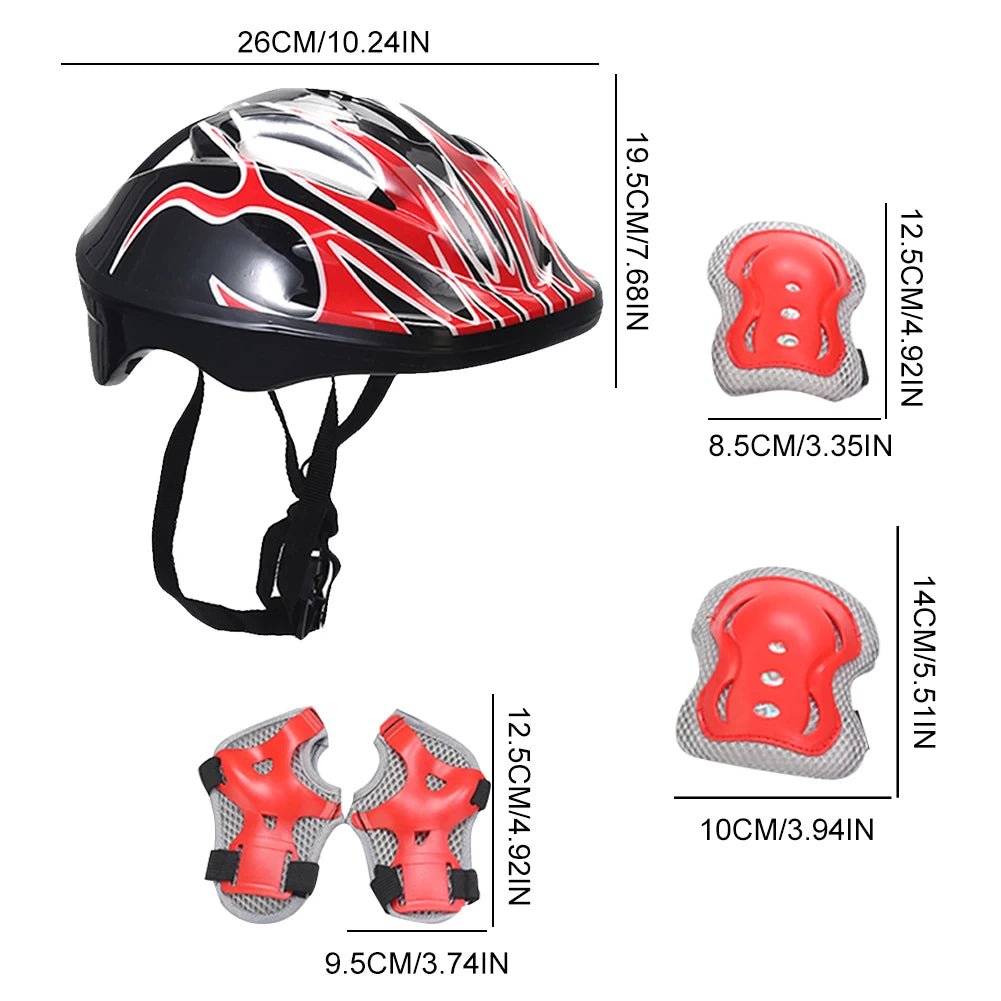 VKTECH Kids Bike Helmet And Protective Gear Set For Bicycle