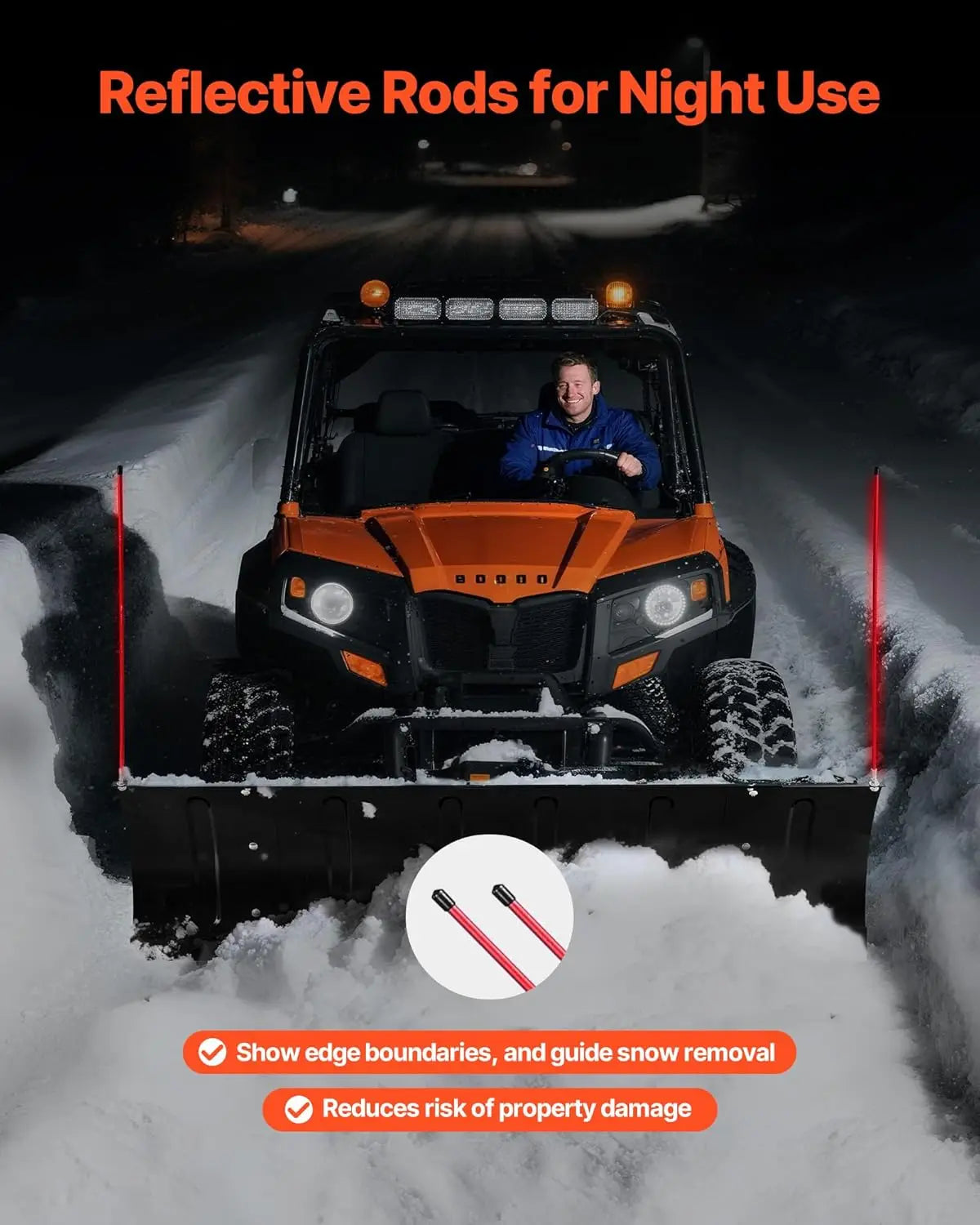 Heavy Duty Snow Plow Blade With Universal Mount Kit Adjustable